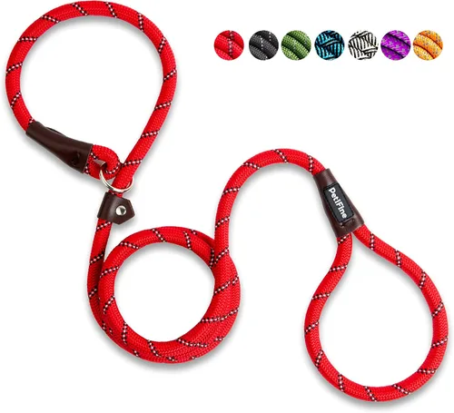 Vista 17 de PetiFine Correa antideslizante reflectante para perro, correa antideslizante resistente de 6 pies x 1/2 pulgadas Negro