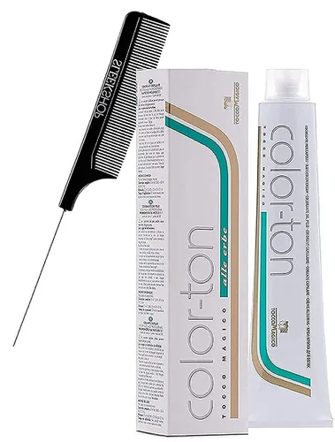 Vista 8 de Tocco Magico Color-Ton Alle Erbe - Tinte permanente para el cabello en crema (con elegante peine de cola de rata) color en crema