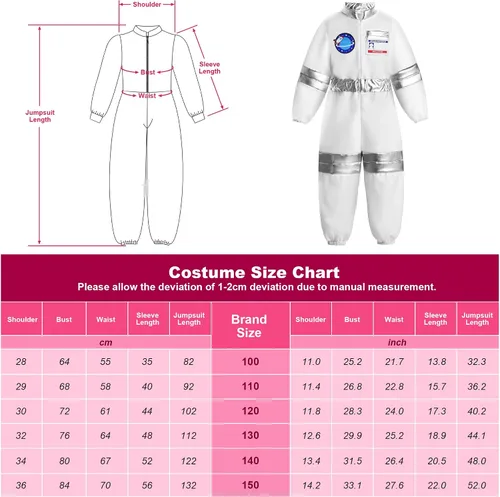 Vista 3 de ReliBeauty Disfraz de astronauta para niño