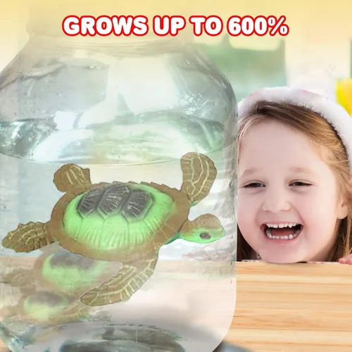 Vista 6 de ArtCreativity Animales marinos en crecimiento, 6 criaturas marinas que se expanden en el agua, crece 6 veces más grande, increíble juguete sensorial