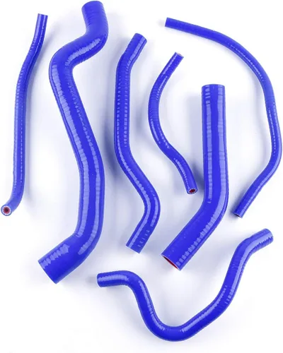 Vista 4 de Mangueras de refrigerante de radiador de silicona de rendimiento de 3 capas de 0.177 in 7 piezas para Yamaha FZ1 FZ-1 06 07 08 09 10 (negro)