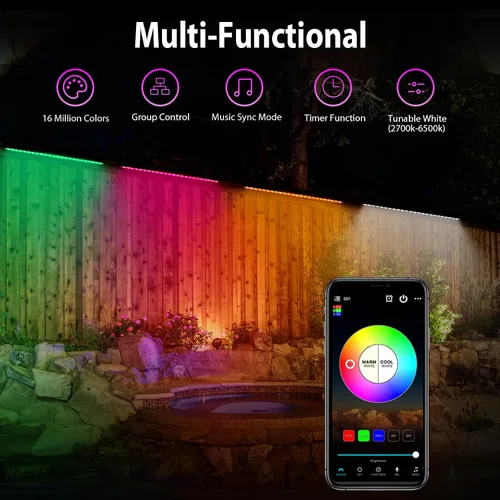 Vista 7 de Luz LED inteligente enlazable para lavado de pared, 168 W RGB+CW que cambia de color, luces de barra inteligente con control grupal e individual