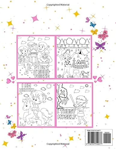 Vista 2 de I am Brave Coloring Book For Girls Self Esteem Coloring Book