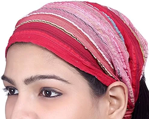 Vista 5 de SARJANA HANDICRAFTS Lot - 10 unidades de diadema de algodón para hombre y mujer