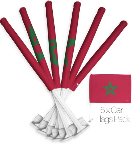 Vista 122 de Paquete de bandera de coche de la Copa del Mundo 2022 de Gales, bandera americana para carros, decoración de automóviles, pancarta pequeña