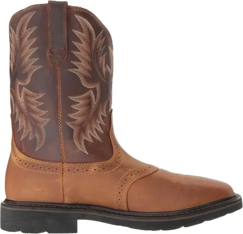 Vista 6 de Ariat Botas de trabajo Sierra con punta cuadrada ancha para hombre, Corteza añejada, 7