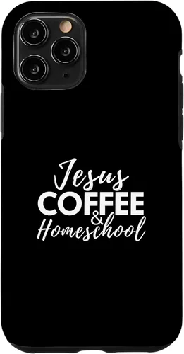 Vista 29 de Jesus Coffee and Homeschool Christian Family Faith Coffee Case for iPhone 17