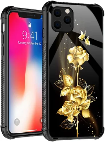 Vista 11 de Funda compatible con iPhone XS, funda para niñas y mujeres, cielo azul, flor, luna y mariposa