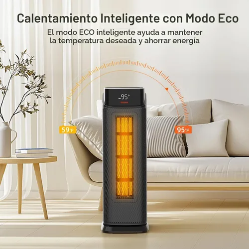Vista 5 de BREEZOME Calentadores eléctricos portátiles de 1500W para oficina