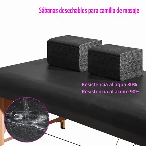 Vista 5 de Sábanas desechables 100 piezas 31" x 71" Sábanas para mesa de masaje de tela no tejida Funda para cama de SPA transpirable para masaje, belleza