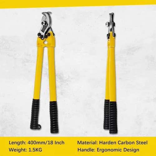 Vista 2 de AUPREX Cortador de cable resistente de 18 pulgadas con mango largo, cortador de cable de acero al carbono endurecido para cable de aluminio, alambre