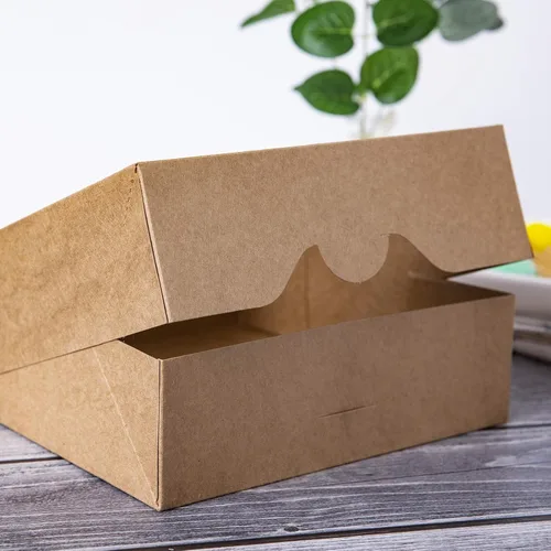 Vista 6 de ONE MORE [15 piezas] Cajas de pastel de panadería marrón de 8 pulgadas, caja de cartón kraft para galletas con ventana emergente automática cajas