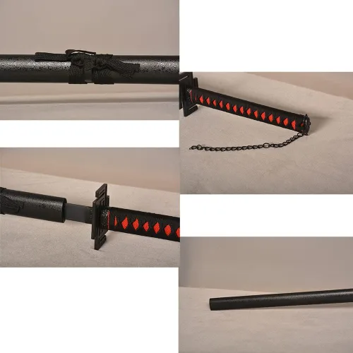 Vista 3 de Kurosaki Tensa Zangetsu Samurai Espada Katana Anime para Cosplay, Colección