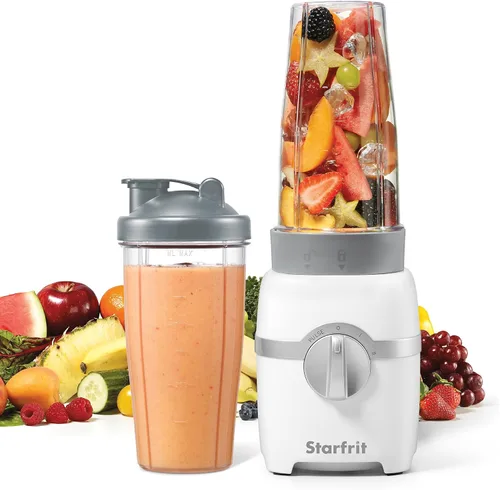 Vista 9 de Starfrit Licuadora personal - Dos tazas de 28.0 fl oz - Modos alto, bajo y de pulso - 300W - Blanco
