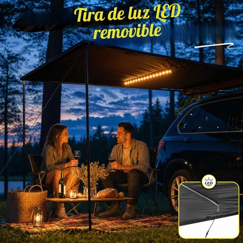Vista 3 de WildFinder Toldo retráctil para automóvil de 8.2 x 6.6 pies, parasol impermeable para SUV