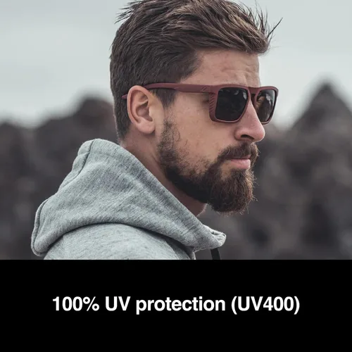 Vista 7 de 100% Renshaw - Gafas de sol de estilo cuadrado, duraderas, ligeras, de rendimiento activo, de goma, agarre lateral, protector de deslumbramiento
