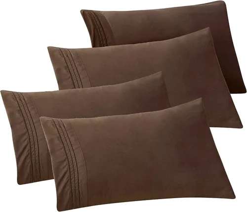 Vista 37 de Elegant Comfort Fundas de almohada sólidas de microfibra de alta calidad hotelera, tejido suave, resistente a las arrugas y a las manchas, fácil