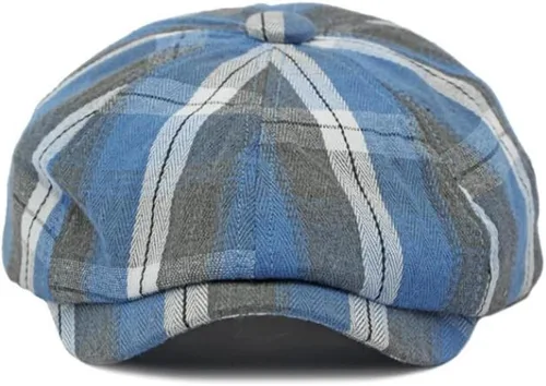Vista 2 de Gorra de Newsboy a cuadros para hombre, sombrero de golf Ivy Cabbie