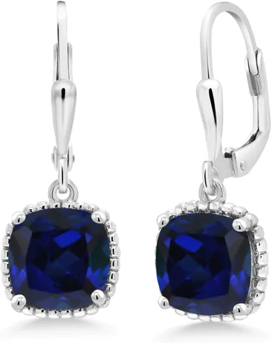 Vista 128 de Gem Stone King Aretes colgantes de plata de ley 925 de 0.315 pulgadas para mujer