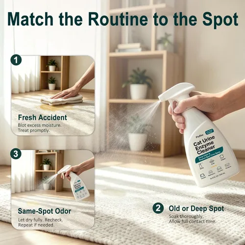 Vista 7 de Spray limpiador de enzimas para orina de gato, removedor de manchas