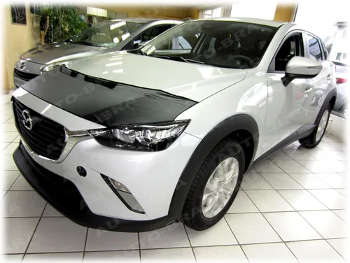 Vista 3 de AB3-00057 Brasier de capucha con aspecto de fibra de carbono compatible con Mazda CX-3 desde 2015