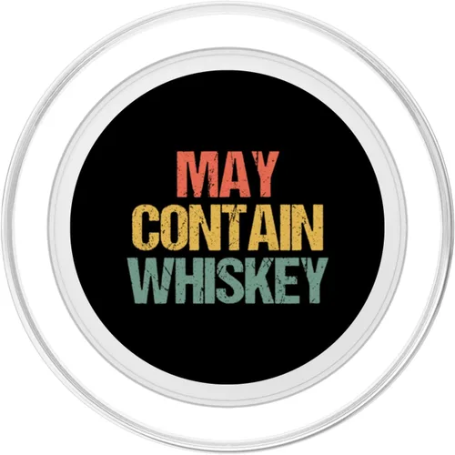 Vista 2 de May Contain Whisky - Divertido whisky de bourbon borracho PopSockets MagSafe PopGrip para iPhone