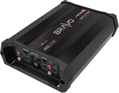 Vista 3 de Stetsom Bravo HQ 800.4 Amplificador digital de audio multicanal para automóvil, 2 ohmios estables, 800 vatios RMS, 4 canales independientes, cruce