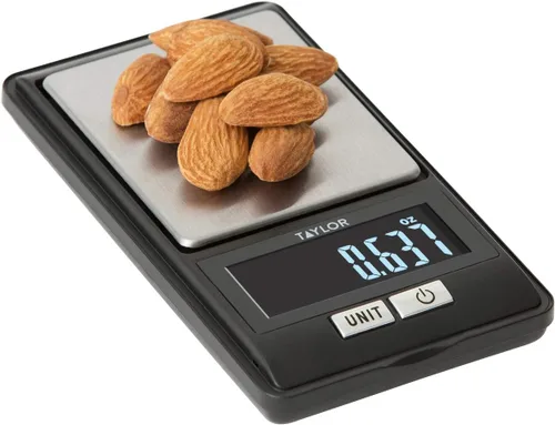 Vista 4 de Taylor Báscula digital de alta precisión con tapa, 16OZ/500G, color negro