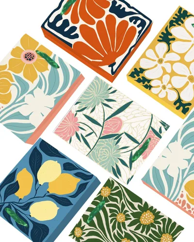 Vista 6 de qiqee Clash Flowers - Bolsas de regalo de papel con asas de papel de seda, 12 piezas de 2.4 x 4.7 x 6.3 pulgadas, tamaño pequeño