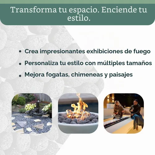 Vista 6 de Rocas de lava negra para hoguera, rocas de chimenea de gas, 2 a 3 pulgadas, 10 libras