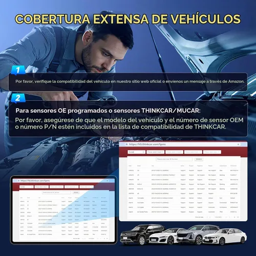 Vista 3 de THINKTPMS VENU90 TPMS OBD2 Herramienta de diagnóstico, activar/leer/aprender servidor TPMS, programación de sensores THINKCAR/MUCAR (315/433MHz),