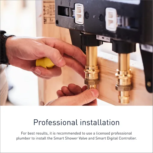 Vista 7 de Moen TS3302BL - Controlador de sistema de agua digital inteligente de 2 salidas para válvula de ducha termostática, en color negro mate