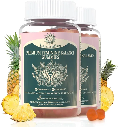 Vista 10 de Gomitas de equilibrio femenino prémium con probióticos vaginales para mujeres con pH equilibrado, salud y bienestar, apoyo inmunológico, vegano, sin