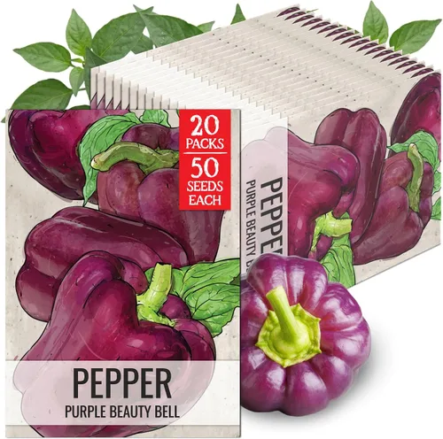 Vista 96 de Seed Needs - Semillas de pimiento arcoíris para plantar verduras, 1 paquete