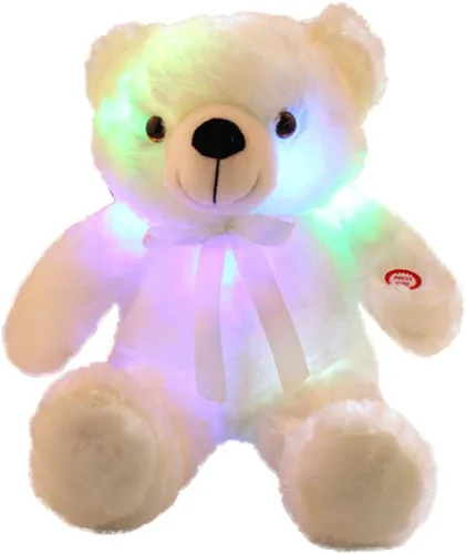 Vista 9 de Osos de peluche LED, animales de peluche, lindo oso brillante con luces de peluche, juguetes creativos luminosos de colores para habitación, niños