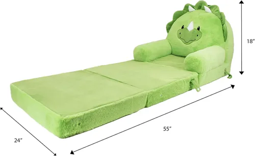 Vista 7 de Soft Landing™ Elite Seat Asiento de sofá de felpa convertible exclusivo de Amazon, Dinosaurio