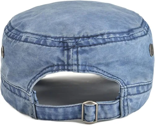 Vista 4 de VOBOOM Gorras militares de algodón lavado, diseño único, vintage, planas