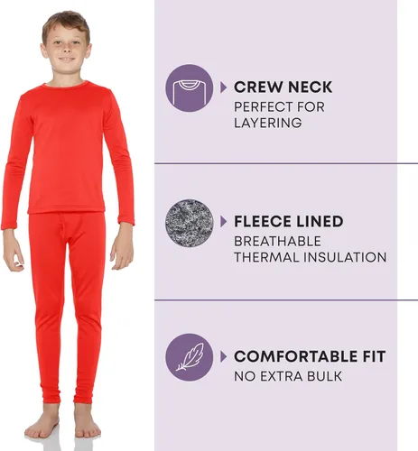 Vista 43 de Rocky Ropa interior térmica para niños, ropa interior larga para niños, capa base para clima frío/esquí