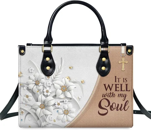 Vista 13 de Bolsos de Cuero Jesuspirit para Mujeres - Bolsos de Biblia, Bolso Religioso - Regalos Cristianos para Mujeres - Regalos del Día de la Madre