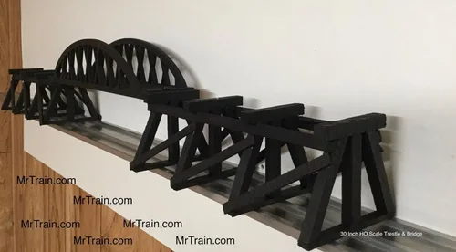 Vista 3 de HO Calibre/modelo a escala puente de tren y caballete Fabricado en los Estados Unidos