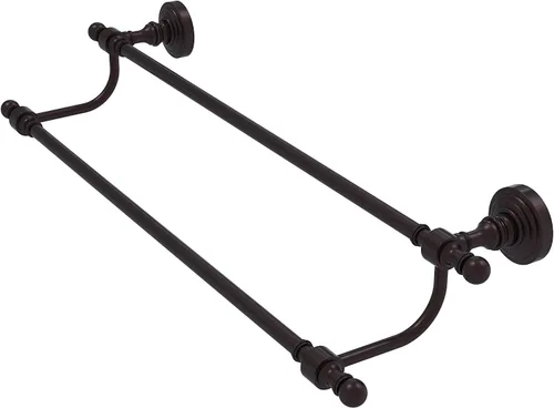 Vista 8 de Allied Brass RW-72/18 Retro Wave Collection - Toallero doble de 18 pulgadas, color negro mate