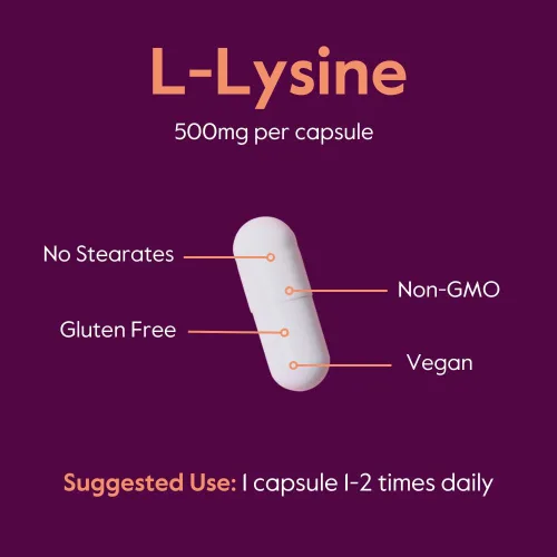 Vista 5 de BESTVITE L-lisina sin relleno 500 mg (240 cápsulas vegetales) - Vegano - Sin estearatos ni rellenos - Sin OMG - Sin gluten - Sin fosfato dicálcico