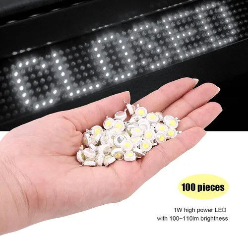 Vista 3 de Cuentas LED, 50 cuentas SMD de alta potencia con reflejos de 1 W, chips de diodo emisor de luz de imitación para accesorios de iluminación