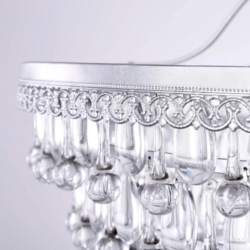 Vista 9 de Wellmet Candelabros de Cristal de 20 Pulgadas, 6 Luces 5 Niveles Luz de Cristal, Luces Colgantes de Techo Ajustables, Lámpara Colgante Moderna