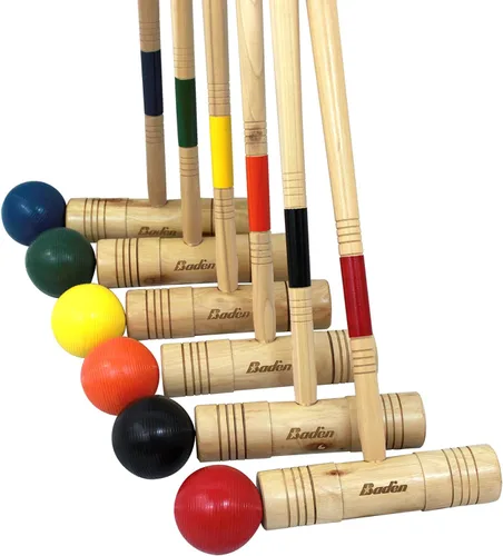 Vista 6 de Baden Champions juego de croquet con asas de agarre suave
