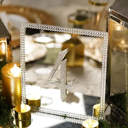 Vista 5 de Efavormart - Espejo cuadrado de cristal de 8 pulgadas, decoración de mesa para bodas, fiestas, centros de mesa, 6