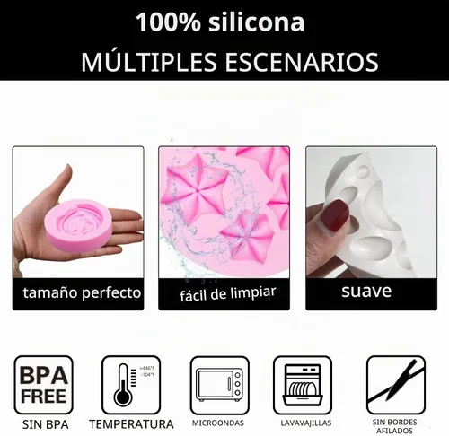 Vista 3 de Juego de moldes de silicona en forma de remolino de crema para galletas