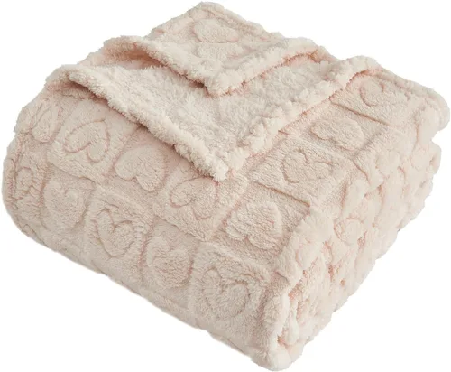 Vista 20 de FY FIBER HOUSE - Mantas con diseño de corazón a cuadros, mantas suaves y cálidas para regalos para amantes, madres, padres, lavables y ligeras