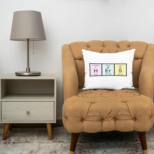 Vista 3 de 3dRose Hers in Periodic Table of Elements Symbols-Half Mrs Set Funda de almohada, 16 x 16