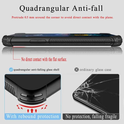 Vista 6 de ZHEGAILIAN Funda compatible con iPhone 11 Pro Max, funda protectora antideslizante de poliuretano termoplástico suave con cuatro esquinas reforzadas